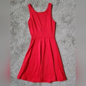 Red skater dress